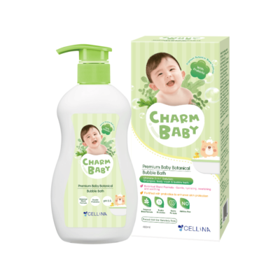 Charm Baby Premium Baby Botanical Bubble Bath, 400ml